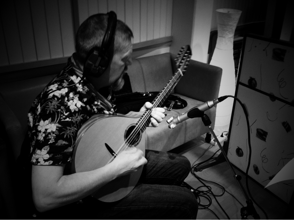 Mandolin inspelning i musikstudion Studio Västerås