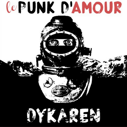Skivomslag från singeln "Dykaren" med punkbandet "Le Punk d'Amour"