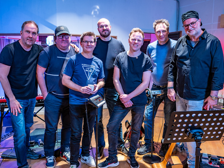 Lemon & Lime partyband i musikstudion